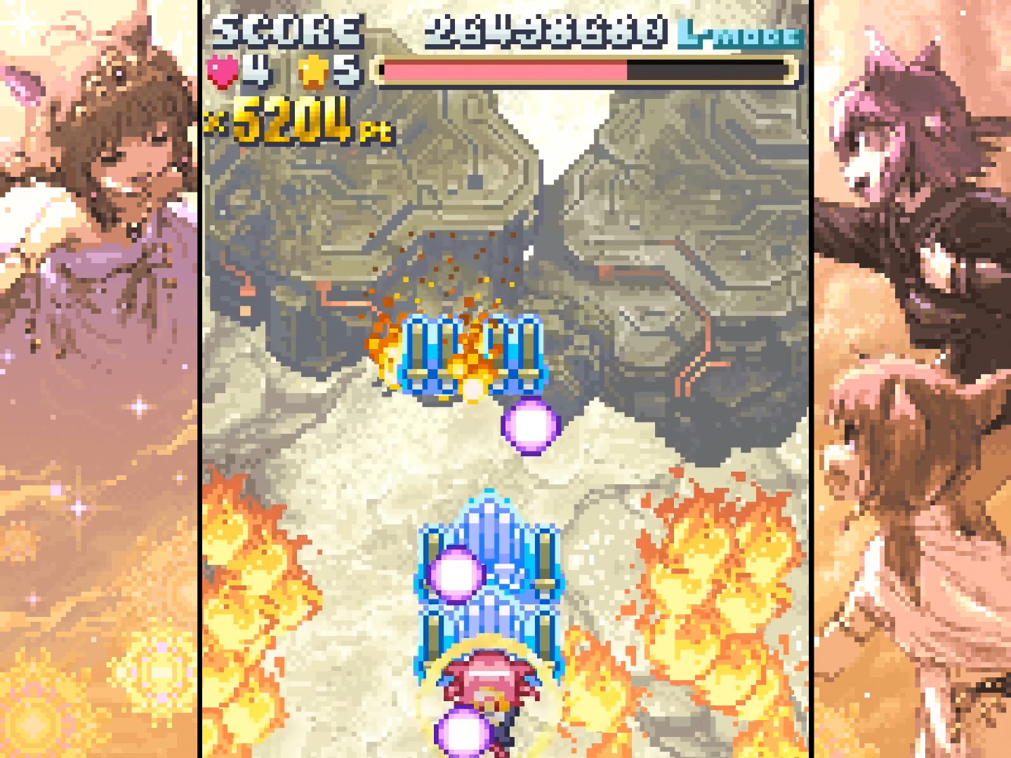 gameplay screenshot, featuring some hella cute margin art